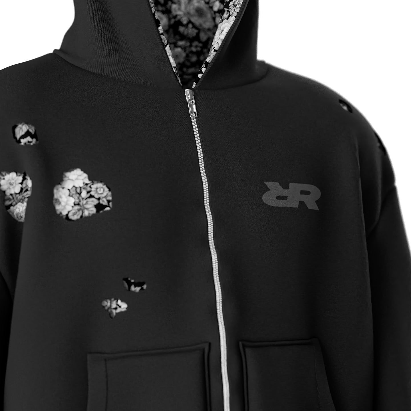 RAV BLACK-GREY HOODIE