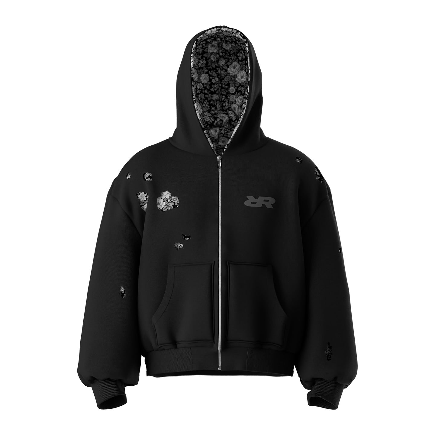 RAV BLACK-GREY HOODIE